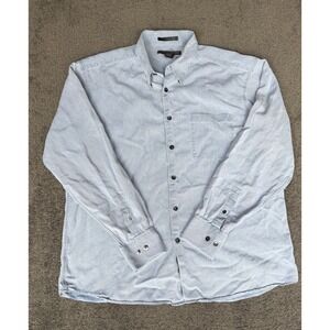 Axis Mens XL Light‎ Blue Cotton Lyocell European Fabric Button Down Shirt 3221
